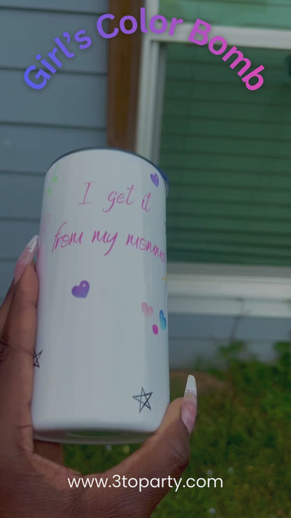 Sip, Smile, Repeat-Girl's Color Bomb Tumbler